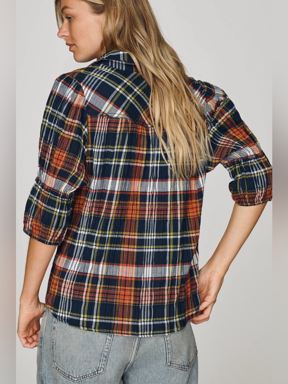 NWT Pilcro Tallulah Puff-Sleeve Buttondown Top - Picture 4 of 4